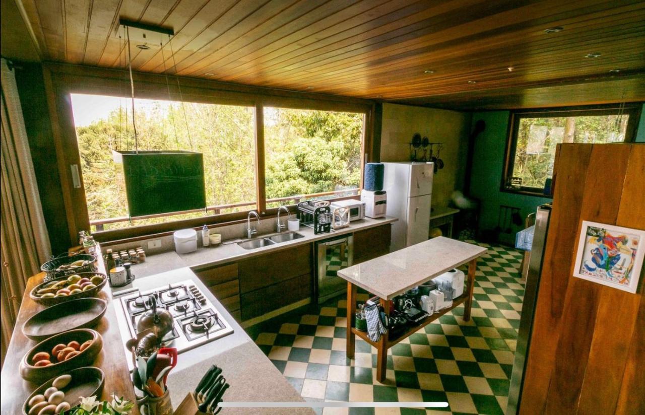 Casa De Vidro Com Vista Mantiqueira - Com Cafe E Staff Villa Campos do Jordao Bagian luar foto