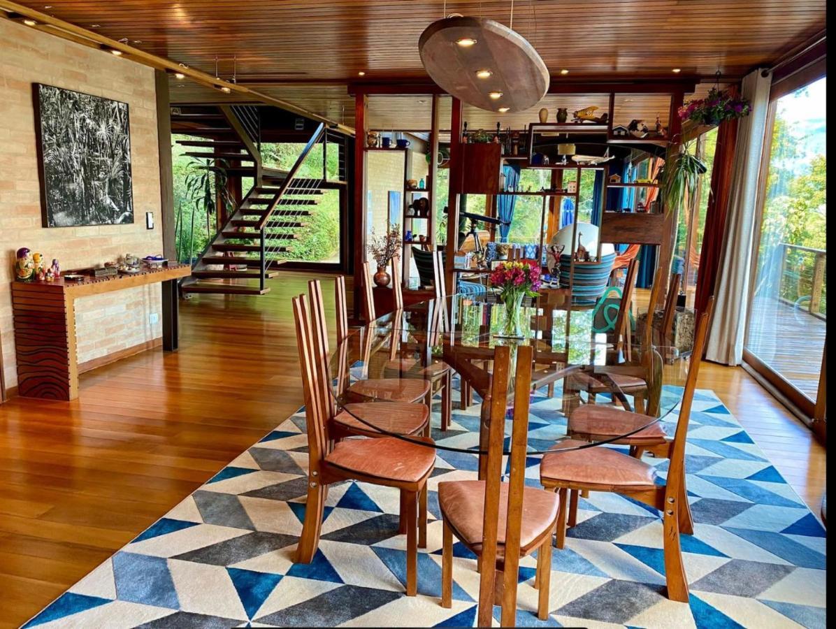 Casa De Vidro Com Vista Mantiqueira - Com Cafe E Staff Villa Campos do Jordao Bagian luar foto